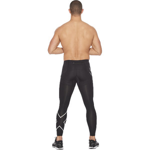 2021 2XU Mens Aero Vent Compression Tights MA6529b - Black / Silver Reflective